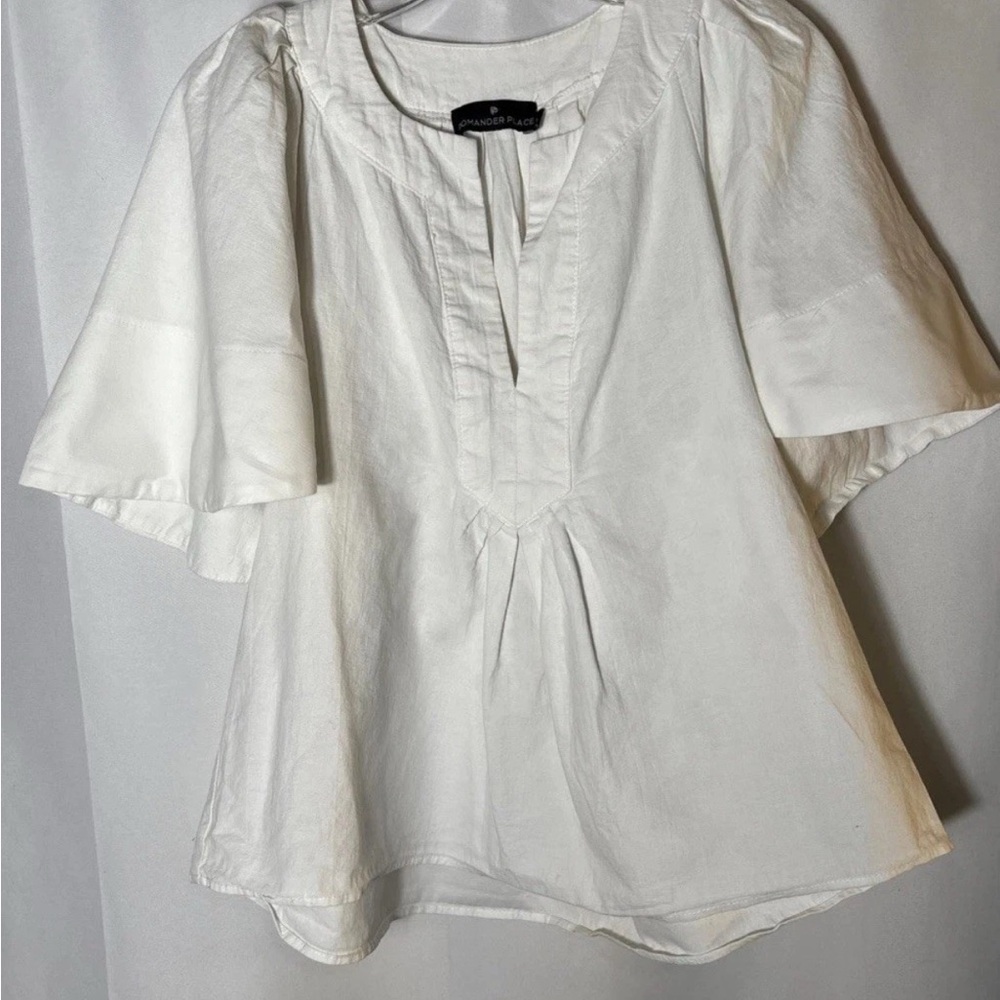 Pomander Place Finley Flutter Sleeve White Blouse - XS - Picture 4 of 9